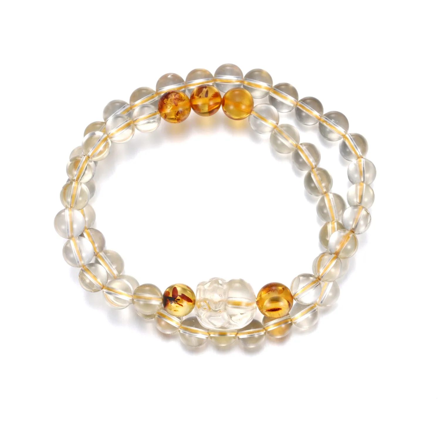 A00 (1) 5-10+ Yellow Phantom Quartz & Citrine Bracelet - Image 1