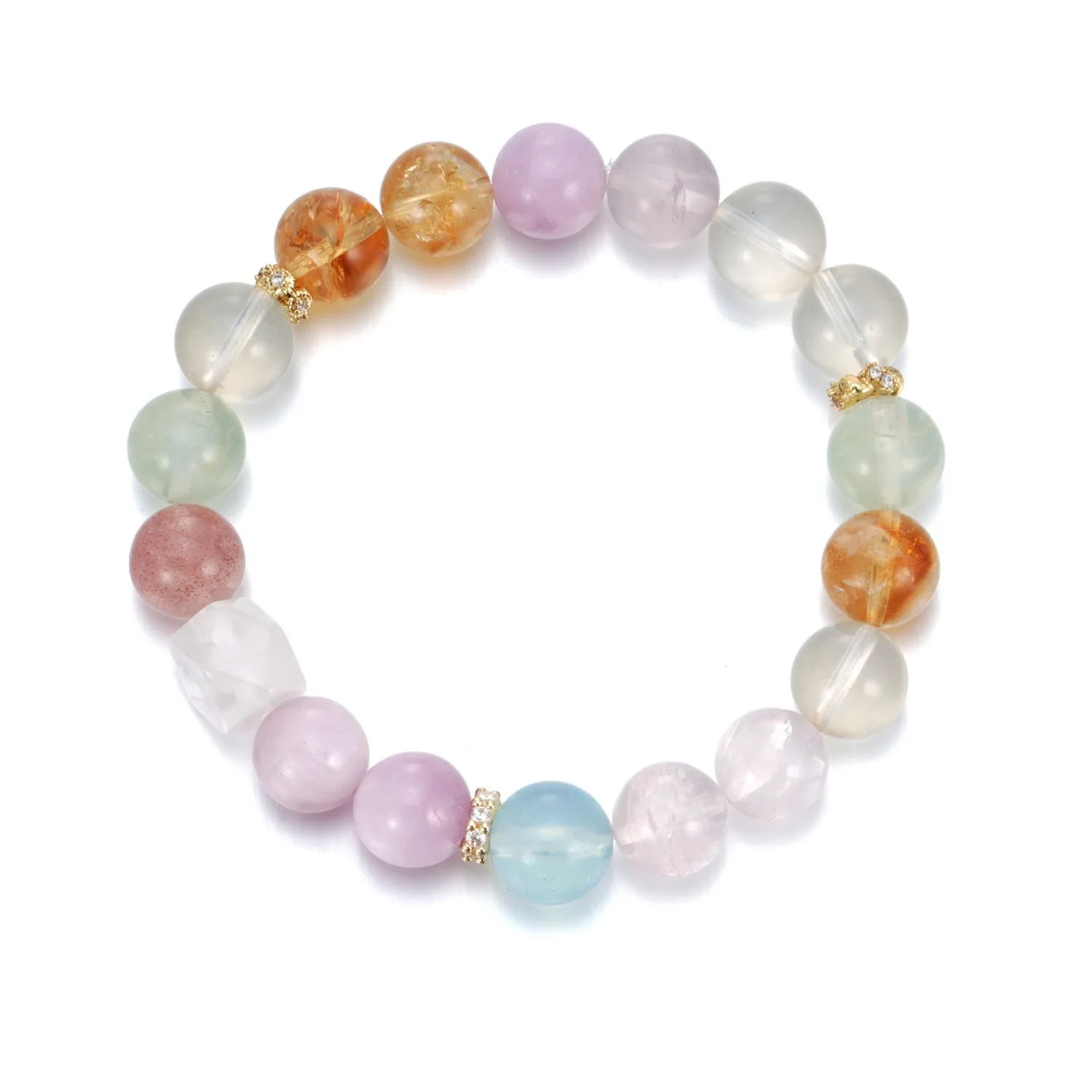 A00 (1) Multi-Gemstone Crystal Beaded Bracelet - Image 1