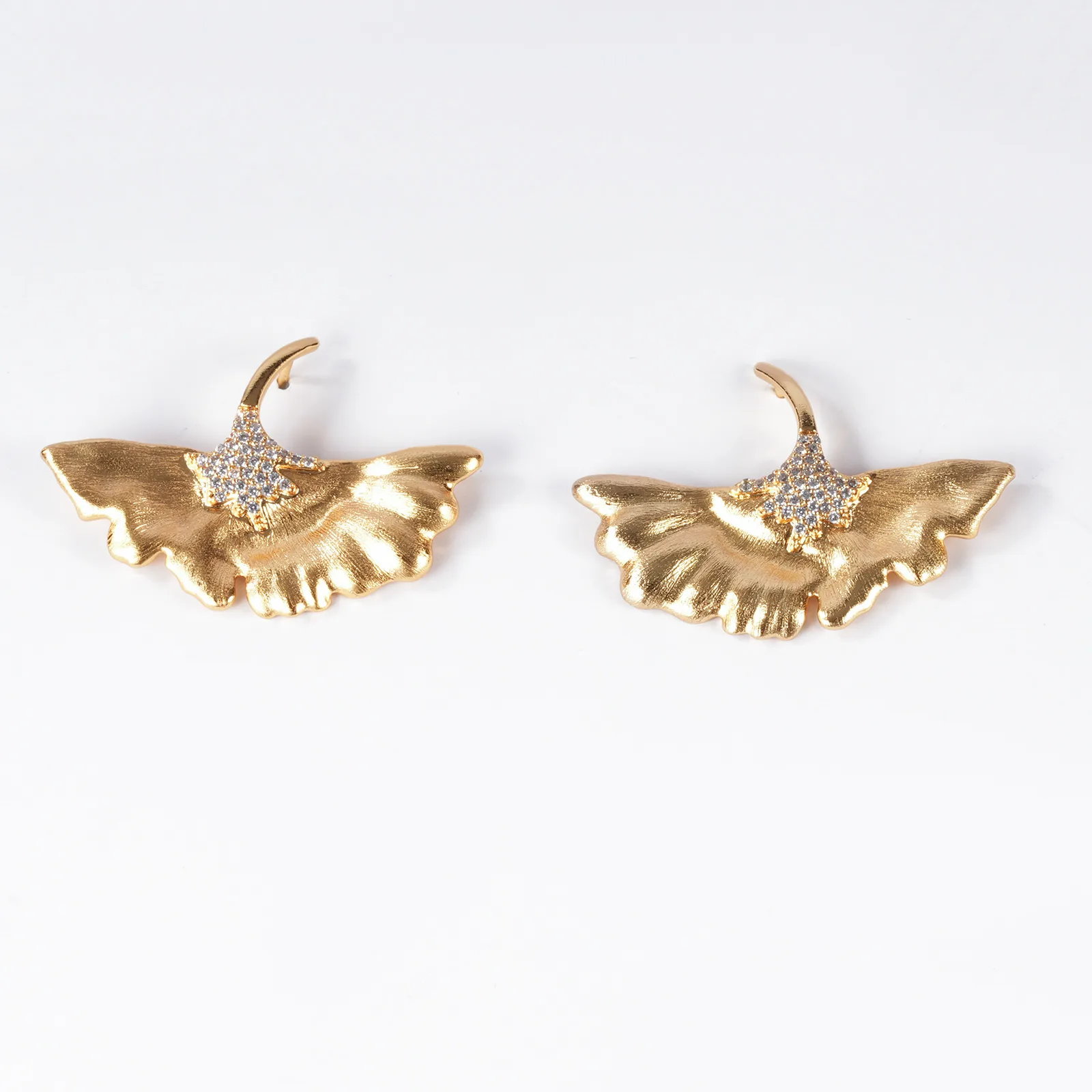 A001 Copper Alloy Zircon Earrings - Image 1