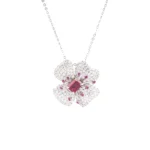 S925 Silver Lab-Grown Ruby Necklace