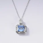 925 Silver Lab-Grown Sapphire Necklace