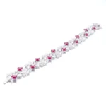 925 Silver Lab-Grown Ruby Bracelet - Image 2