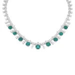S925 Silver Lab-Grown Emerald Necklace - Image 2