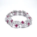 925 Silver Lab-Grown Ruby Bracelet - Image 3