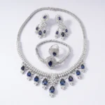 925 Silver Lab-Grown Sapphire Set - Image 2