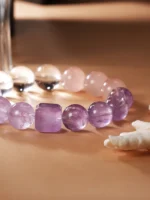 Amethyst & Rose Quartz Bracelet - Image 4