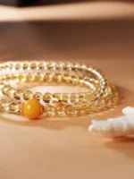 Silver Jewelry Amber & Citrine Bracelet - Image 4