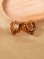 Stainless Steel Resin Earrings - Image 3