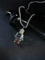 Stainless Steel Acrylic Necklace - Image 3