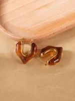 Stainless Steel Resin Earrings - Image 4