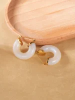 Stainless Steel Resin Earrings - Image 4
