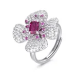 S925 Silver Lab-Grown Ruby Ring - Image 2