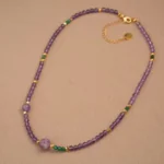 Copper Amethyst & Malachite Necklace