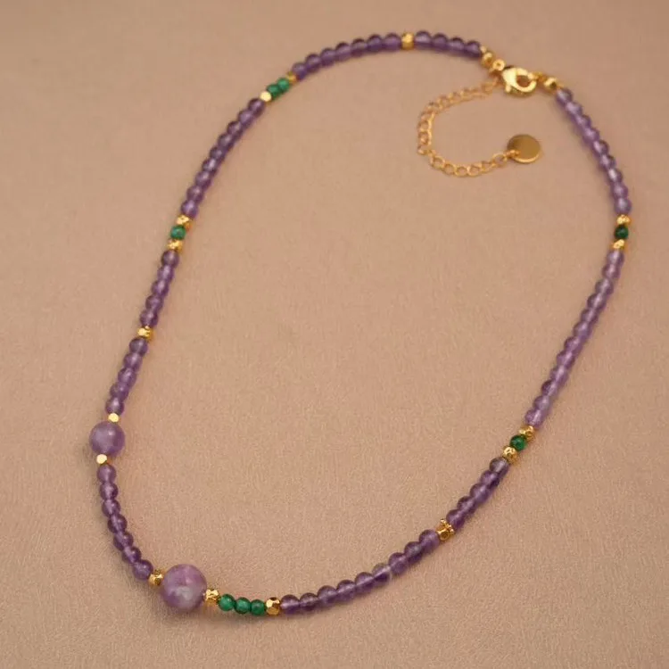 scale100scale_2021813C1B16A01E963288B1EF72F381_A001 Copper Amethyst & Malachite Necklace - Image 1