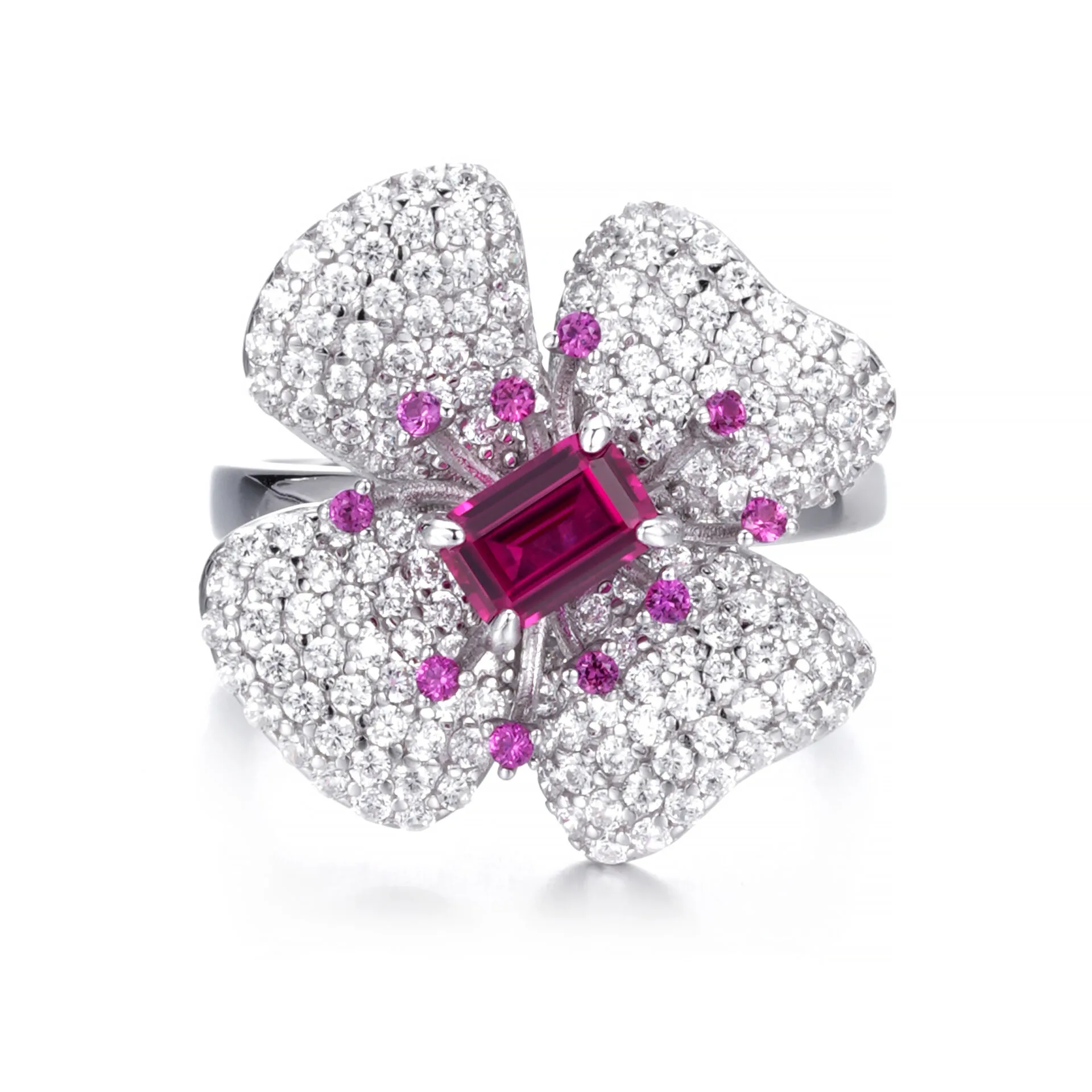 scale100scale_4AAA5938F5C86C907437B9DEFF00EEAD S925 Silver Lab-Grown Ruby Ring - Image 1