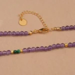 Copper Amethyst & Malachite Necklace - Image 3