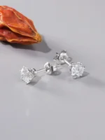 PT950 Lab-Grown Diamond Earrings - Image 3