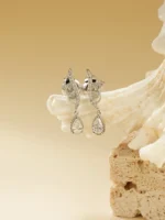 925 Silver Lab-Grown Diamond Earrings - Image 4