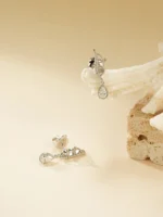 925 Silver Lab-Grown Diamond Earrings - Image 3