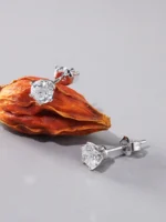 PT950 Lab-Grown Diamond Earrings - Image 4